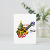 Kerst Ukulele Shirt Feestdagenkaart (Staand voorkant)