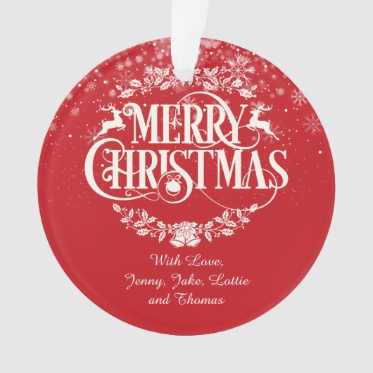 Kerst Uw Familie Definitie Vakantie Ornament (voorkant)