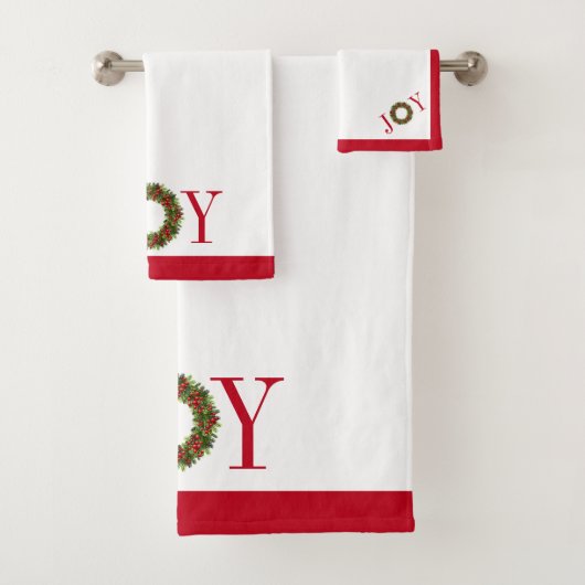 Kerst Vakantie Badhanddoek Set-Joy Bad Handdoek (Insitu)