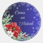 Kerst vakantie bruiloft Sticker (Voorkant)