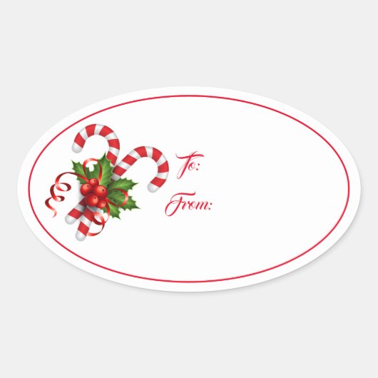 Kerst vakantie cadeau Label Sticker (Voorkant)