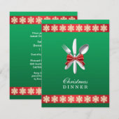 Kerst Vakantie Diner Party Uitnodiging (Voorkant / Achterkant)