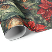 Kerst Vakantie Dinosaurus patroon Cadeaupapier (Rol Hoek)