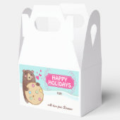 Kerst vakantie gepersonaliseerde beer cookie trakt bedankdoosjes (Geopend)