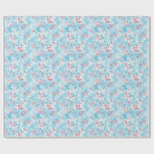 Kerst vakantie Holly Berries patroon Cadeaupapier (Vlak)