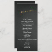 Kerst Vakantie Holly Chalkboard Wedding Menu (Voorkant / Achterkant)