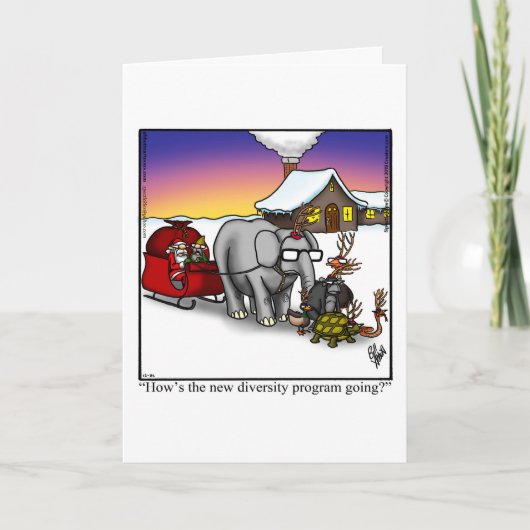 Kerst Vakantie Humor Wenskaart Feestdagen Kaart (Voorkant)