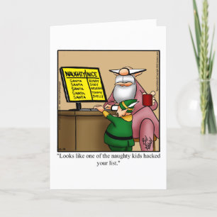 Kerst Vakantie Humor Wenskaart Feestdagen Kaart