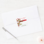 Kerst Vakantie Monogram Adresetiketten Stickers (Envelop)