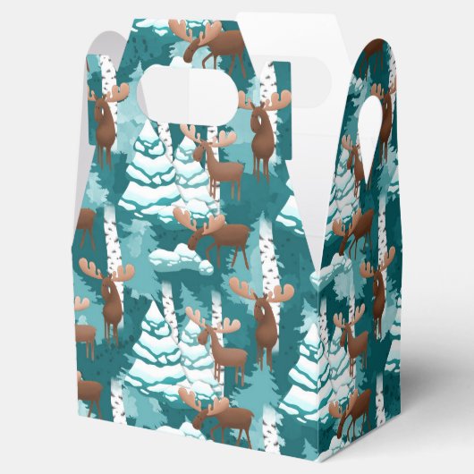 Kerst Vakantie Moose partij gunst box Bedankdoosjes (Geopend)