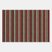 Kerst Vakantie Stripes Wrapping Paper (Voorkant 2)