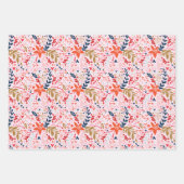 Kerst Vakantie Thema Inpakken Papier Bladen roze Inpakpapier Vel (Voorkant 2)