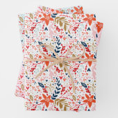 Kerst Vakantie Thema Inpakken Papier Bladen roze Inpakpapier Vel (In situ)