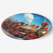 Kerst/Vakantie trein Express papier Bord (Gekanteld)