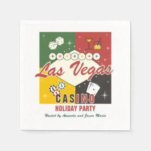 Kerst Vakantie Vegas Casino Poker Nacht Party Servet