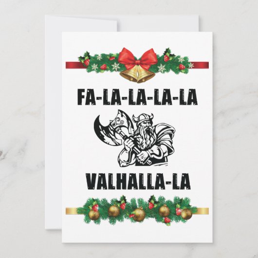 Kerst Valhalla Worp Kussen Feestdagenkaart (Voorkant)