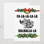 Kerst Valhalla Worp Kussen Feestdagenkaart (Voorkant / Achterkant)