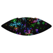 Kerst vallen verschillende neon kleuren sneeuwvlok american football (Paneel)