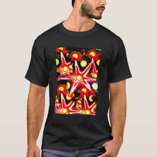 Kerst vallende sterren feestelijk t-shirt