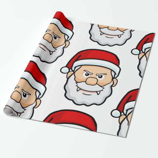 kerst vampier santa cadeaupapier (Uitgerold)
