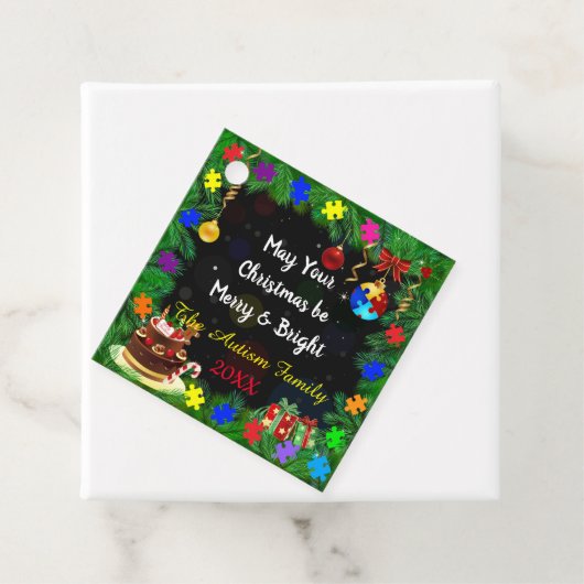 Kerst van autisme bedankjes labels (In situ)