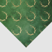 Kerst van Boho Green Gold Antlers Tissuepapier (Detail)