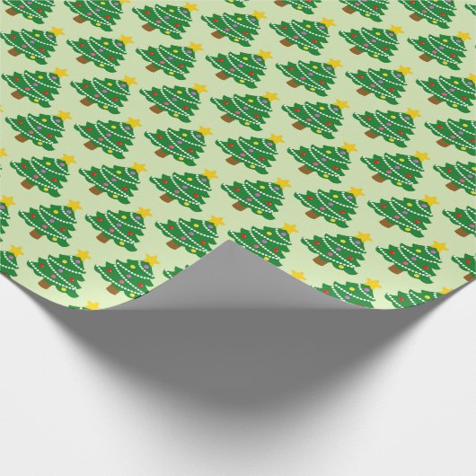 Kerst van bomen cadeaupapier (Hoek)