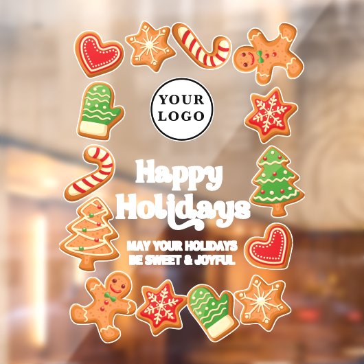 Kerst van cafés in cafés  raamsticker (Vel 2)