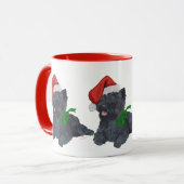 Kerst van Cairn Terrier Mok (Voorkant links)