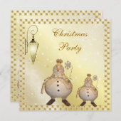 Kerst van Cute & Classy Snowman Kaart (Voorkant / Achterkant)