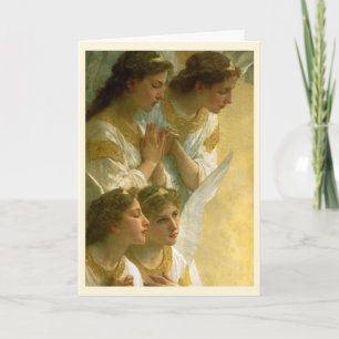 Kerst van de Angels van Bouguereau Feestdagen Kaart