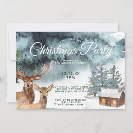 Kerst van de bosdierentuin Rustic Woodland Kaart