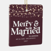 Kerst van de bruiloft keramisch ornament (Rechts)