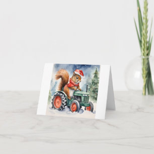 Kerst van de eekhoorn kaart