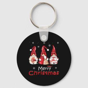 Kerst van de familie Gnome voor vrouwelijke Mannen Sleutelhanger