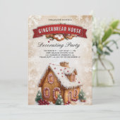 Kerst van de feestdag in het keukenhuis kaart (Staand voorkant)