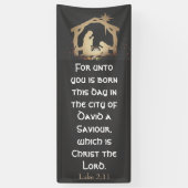 Kerst van de Kerk van de Elegant Black & Gold Nati Spandoek (Verticaal)