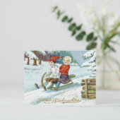 kerst van de kerst van de kerst Frohe Weinachten Briefkaart (Staand voorkant)