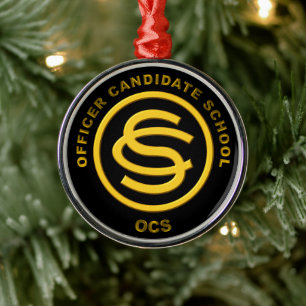 Kerst van de kerst van de legerofficier metalen ornament