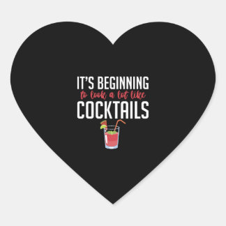 Kerst van de kerstcadeau voor de barman hart sticker