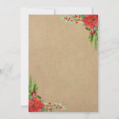 Kerst van de kerstfeestdag in Floral Kraft Kaart (Achterkant)