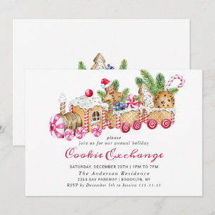 Kerst van de Koekjesbeurs van het Huis van Gingerb Kaart