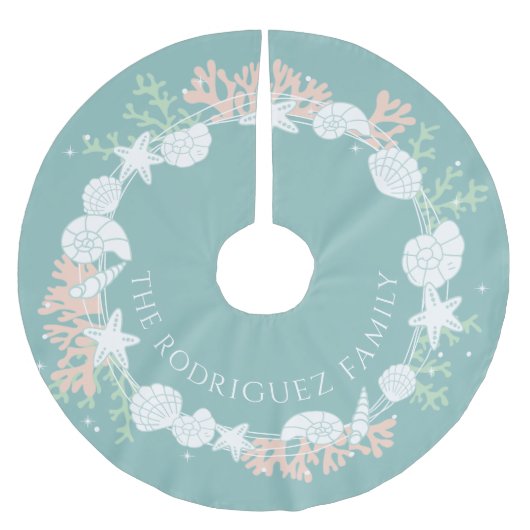 Kerst van de kust, schaafschil kerstboom rok (Voorkant)