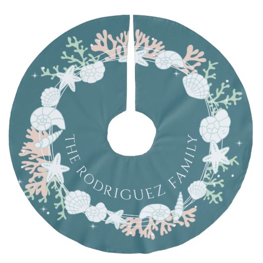 Kerst van de kust, schaafschil kerstboom rok (Voorkant)