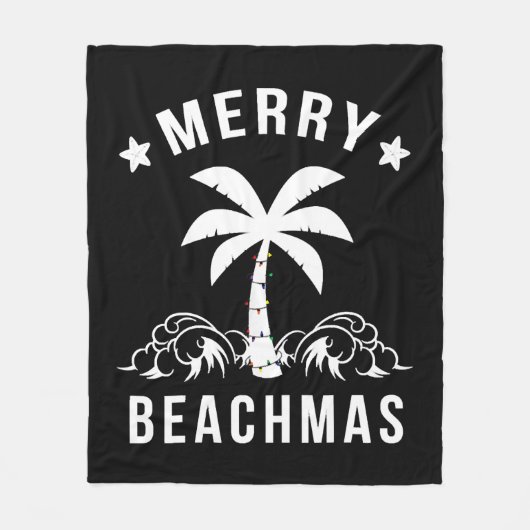 Kerst van de Merry Beachmas palmboom Fleece Deken (Voorkant)