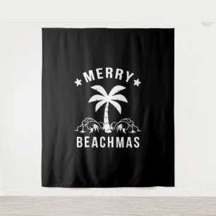 Kerst van de Merry Beachmas palmboom Wandkleed