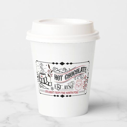 Kerst van de Noordpool Papieren Bekers (Voorkant)