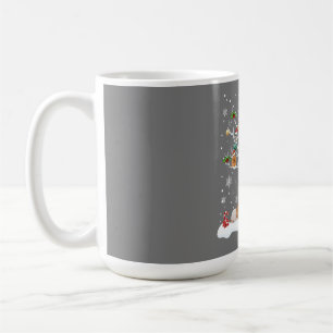 Kerst van de parelhoen in de winter koffiemok