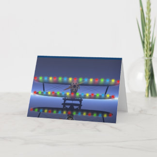 Kerst van de piloot feestdagen kaart