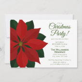 Kerst van de rode en groene Poinsettia Kaart (Voorkant)